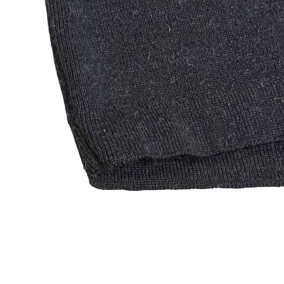 Francesco Morri vintage charcoal gray V-neck merino wool blend sweater size L - Picture 7 of 11
